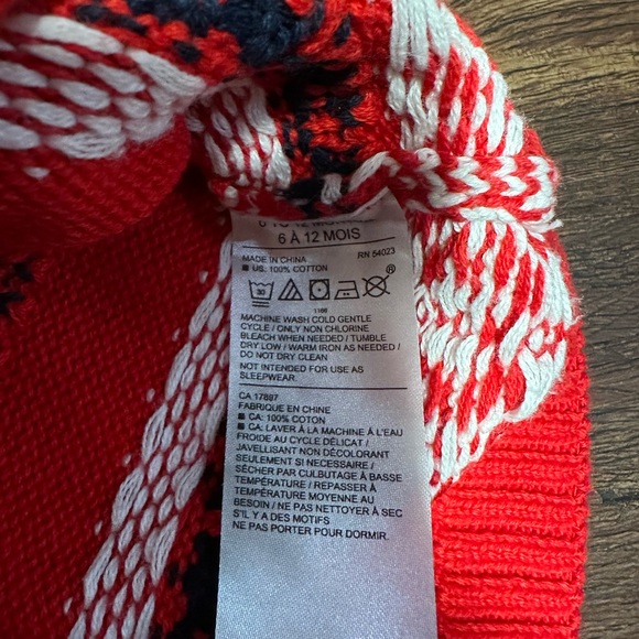 EUC Janie & Jack boys 6-12M reindeer sweater - Picture 3 of 3